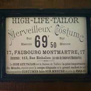 Parisian Vintage Style Framed Wall Art in Black